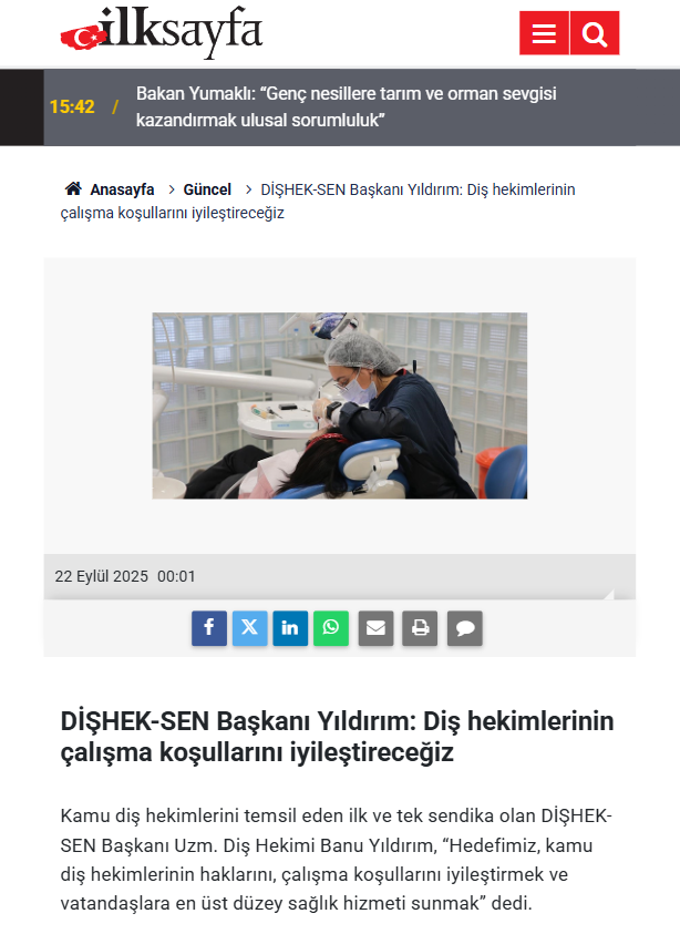 Diş Hekimlerinin İlk Sendikası Hayata Geçti